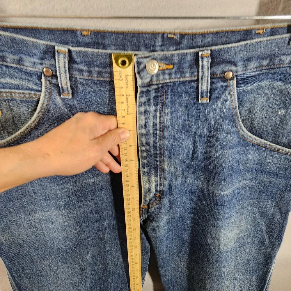 Wrangler 20X Jeans Mens 38x34 Denim Western Five Pocket Zip‎ Fly Straight Leg
